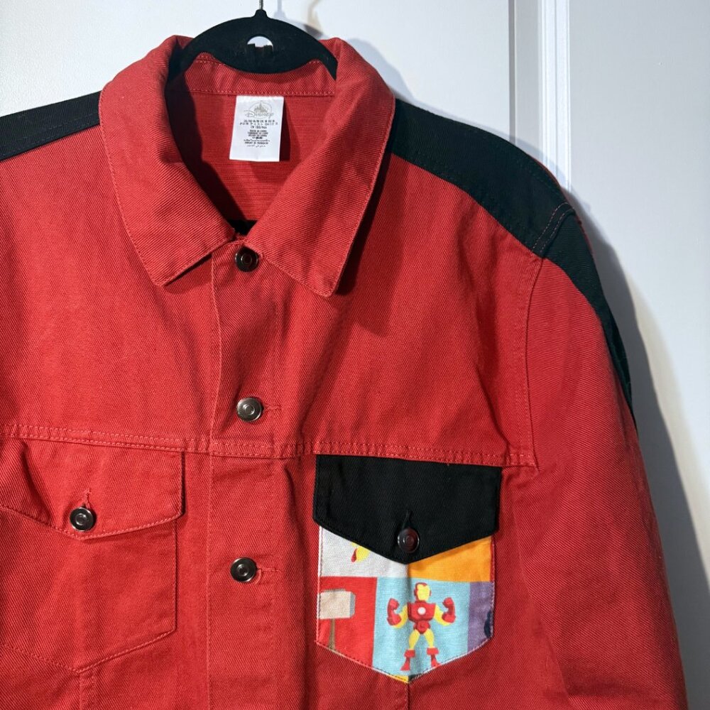 Disney Store Marvel Character Pop Art Red Denim Jacket – Size M – Unisex – New W